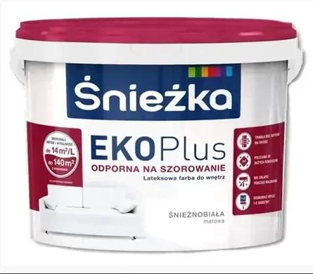 Фарба інтер'єрна латексна Sniezka EKO Plus, біла, матова, 4,1 кг (3 л)