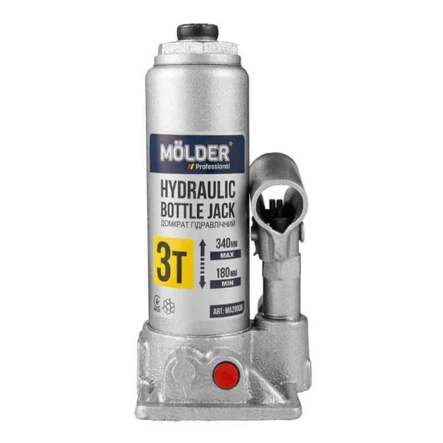 Домкрат гідравлічний підкатний 3т Molder 180-340мм для автомобіля в пластиковій упаковці (MA29035)
