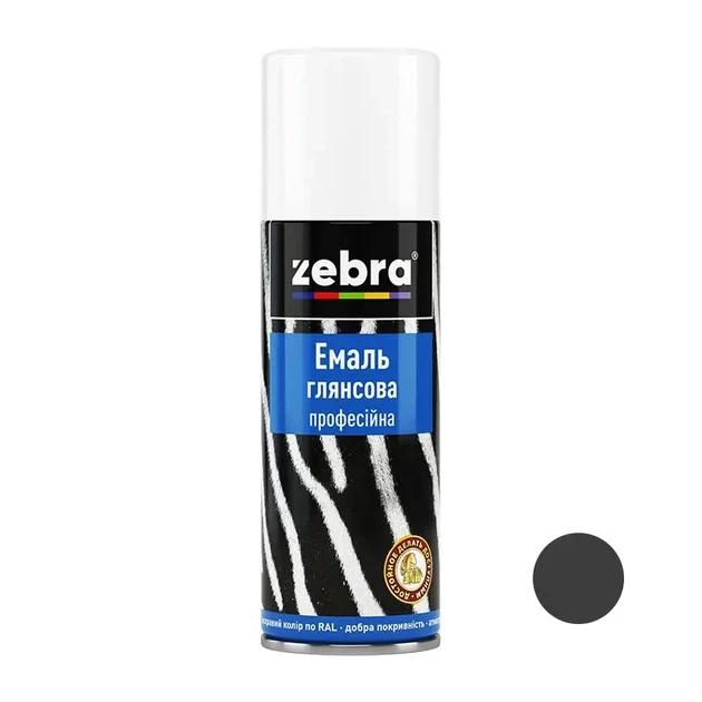Емаль глянсова професійна ZEBRA 999 RAL7024 400мл темно-сірий
