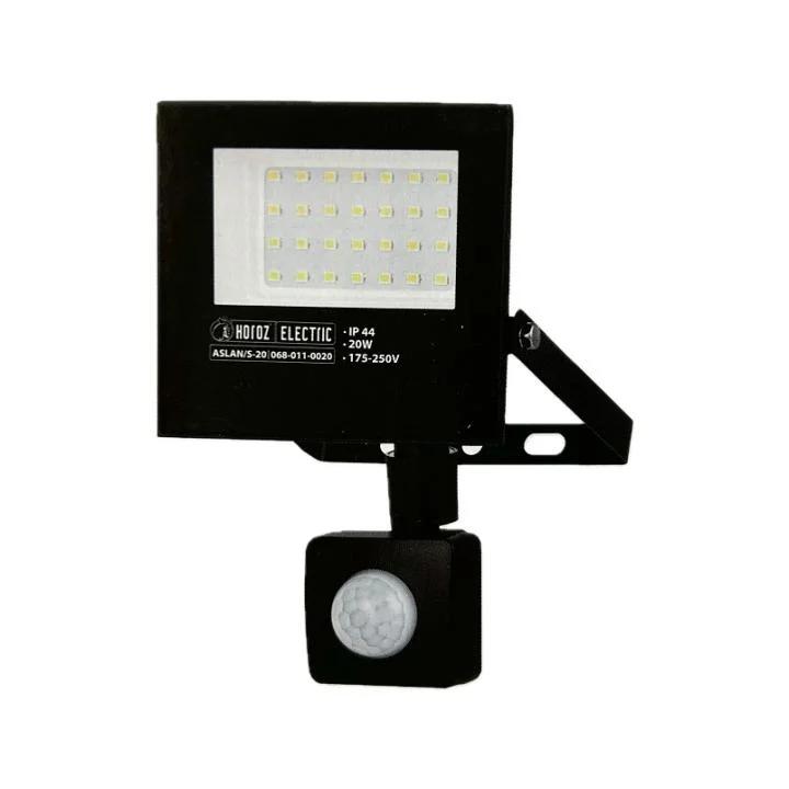 Прожектор LED Horoz ASLAN/S-20, 20W, 6400K, IP65, з датчиком руху