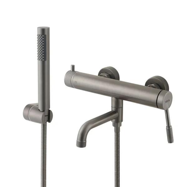 Змішувач для ванни VENTA BI302KG, короткий поворотний вилив, графіт, нержавіюча сталь SUS 304, картридж 35 мм