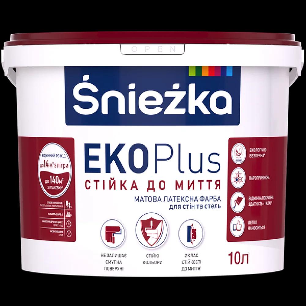 Фарба інтер'єрна латексна Sniezka EKO Plus, біла, матова, 10 л