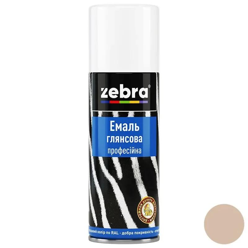Емаль глянсова професійна ZEBRA 988 RAL1001 400мл бежевий