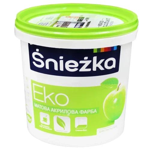 Фарба інтер'єрна акрилова Sniezka EKO Люкс, біла, матова, 1,4 кг (1 л)