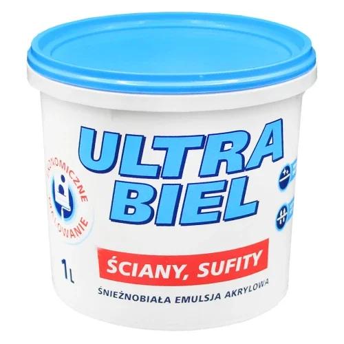 Фарба інтер'єрна акрилова Sniezka Ultra Biel, біла, матова, 1,4 кг (1 л)