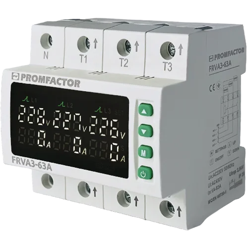 Реле напруги Promfactor 63А 4P (FRVA3-63A)