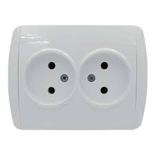 Розетка ZIRVE біла 2наp б/з Fixline