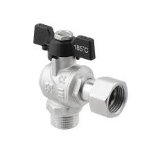 Кран кутовий кульовий B3 DN15. 1/2", DRB11.CW617N. метелик RAFTEC BLACK (50/200)