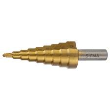 Сверло по металу ступінчасте 4-32мм HSS-TIN пряма канавка крок 2мм Sigma