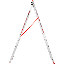 Драбина алюм. 3*10 сх. 6,7м КВІТКА PRO