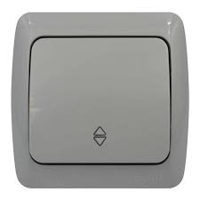 Вимикач EVA св-сірий 1кл накл IP54