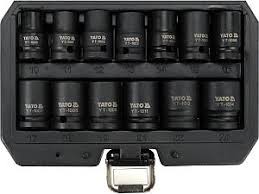 Набір головок торцевих ударних YATO 6-гранних з квадратом 1/2". М10-М27мм