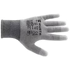 Рукавиці монтажні TOUCH ESD покриття ПУ на кінч.пальців,білі,пара,р9