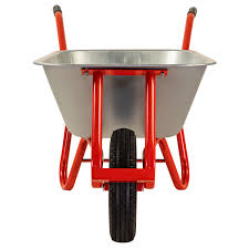 Тачка 1 кол F1 кузов оцинк. Expert 100л PN 4*8 8PR рама червона Квітка червона