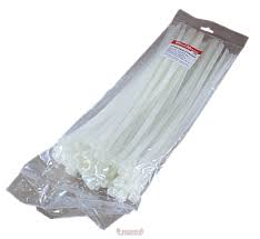 Хомут нейлоновий 4*200 білий б/с (п 100 шт.)"WoffMann"