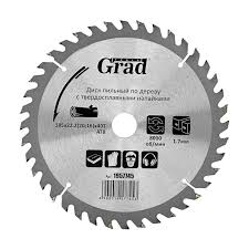Пилка дискова з поб.нап. 185*22 40зубів GRAD