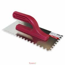 Шпатель плиточний STRONGLINE з усиленою ручкою 130х270мм зуб 8х8