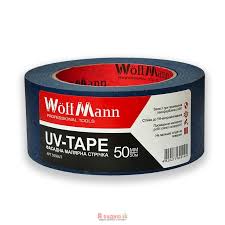 Фасадна малярна стрічка UV-TAPE Синя 50мм*50м ТМ "WoffMann professional tools"