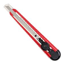 Ніж ініверсальний з сегментним лезом, червоний, 9мм,L140