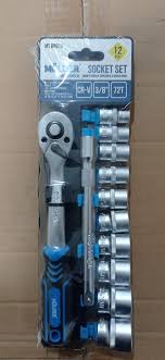 Професійний набір головок торцевих з тріскачкою та подовжув.3/8"72T,CR-V 10-24mm,12шт(4шт/уп)