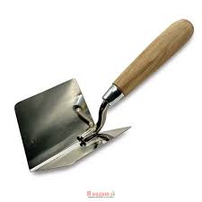 Кельма кутова нержавіюча внутрішня 80х60мм ручка Дерев'яна