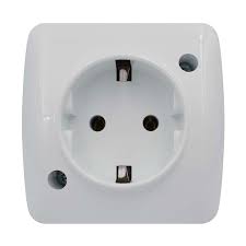 Розетка ALSU біла 1на з/з накл