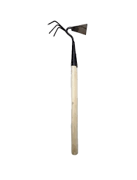 Сапа з ручкою мала+тризуб зелена