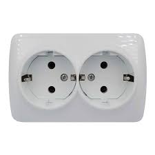 Розетка ALSU біла 2на з/з накл
