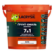 LACRYSIL Грунт-емаль 7в1 акрилова для радіаторів та металу біла 0,9кг