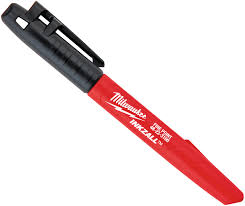 Маркер для будмайданчика InkZAII MILWAUKEE тонкий,чорний