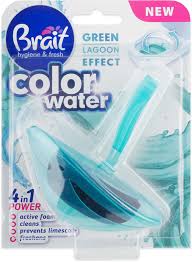 Brait блок для туалету 40г 4в1 Color water Green Lagoon Effect/Польща