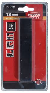 Леза відламувані 15сегм. 18 мм (10шт) (MN-63-124) (Блістер)