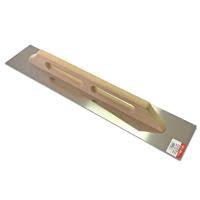 Терка з нержавійки 130x380мм гладка ручка Дерев'яна "WoffMann"