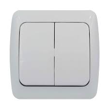 Вимикач ALSU білий 2кл накл