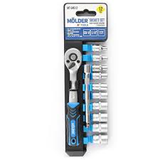 Професійний набір головок торцевих з тріскачкою та подовжув.1/4"72T,CR-V 4-13mm,12шт(5шт/уп)