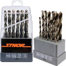 Набір свердл по металу STHOR HSS =1.0-10.0mm. 19шт