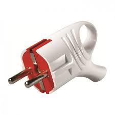 Вилка EL-BI зручкою з заз біл/чер 16А інд.уп