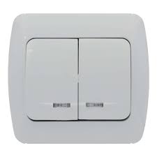 Вимикач ZIRVE білий 2кл Fixline