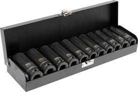 Набір головок торцевих ударних YATO  з квадратом 1/2". М10-М27мм 11од