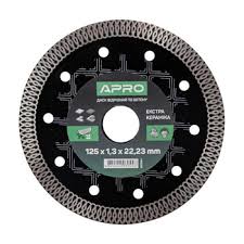 Круг алмазний відрізний по бетону кераміка Екстра 125*1,3мм Апро