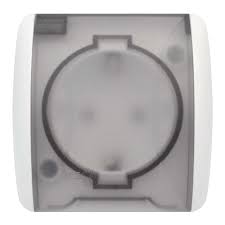 Розетка ALSU біла 1на з/з з криш накл