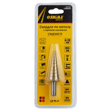 Сверло по металу ступінчасте 4-20мм HSS-TIN пряма канавка крок 2мм Sigma