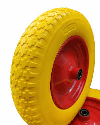 Колесо тачка 4,00 комплект без віськи поліуретан жовте