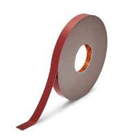 Спінена двостороння стрічка Преміум /Solvent (черв. лайн.) 19мм*10м "Woffmann"