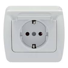 Розетка ZIRVE біла 1наp з/з Fixline