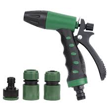 Набір для поливу: пістолет розпилювач багатофункціональний 2 конектора+адаптер 1/2"