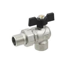 Кран кутовий кульовий з амер.B3 DN15. 1/2", DRBS1-U.CW617N. метелик RAFTEC BLACK (25/100)