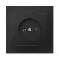 Розетка VEGA чорний мат 1на б/з