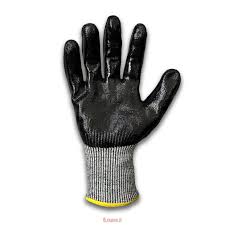 W.Рукавиці трикотажні "CUT RESISTANT" з чорним нітриловим покриттям, розмір 10 «WoffMann»