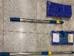 503А Швабра мікрофібра мет.основа хром ручка 42*13см 80-125см Польща